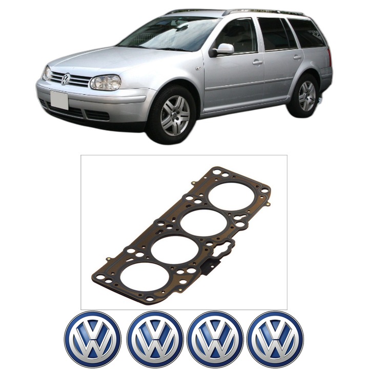 Garnitura chiuloasa Volkswagen GOLF VAN IV Variant (1J5) 1.9 TDI din 2000-2006 KW 74 CP 101 CMC 1896, auto, Elring, 4x Stickere auto cu Volkswagen