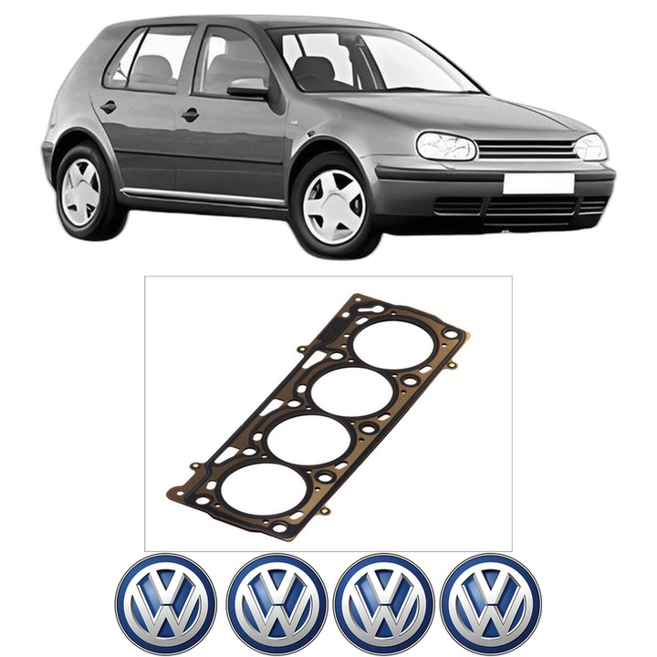 Garnitura chiuloasa Volkswagen GOLF IV (1J1) 1.4 16V din 1997-2004 KW 55 CP 75 CMC 1390, auto, Elring, 4x Stickere auto cu Volkswagen