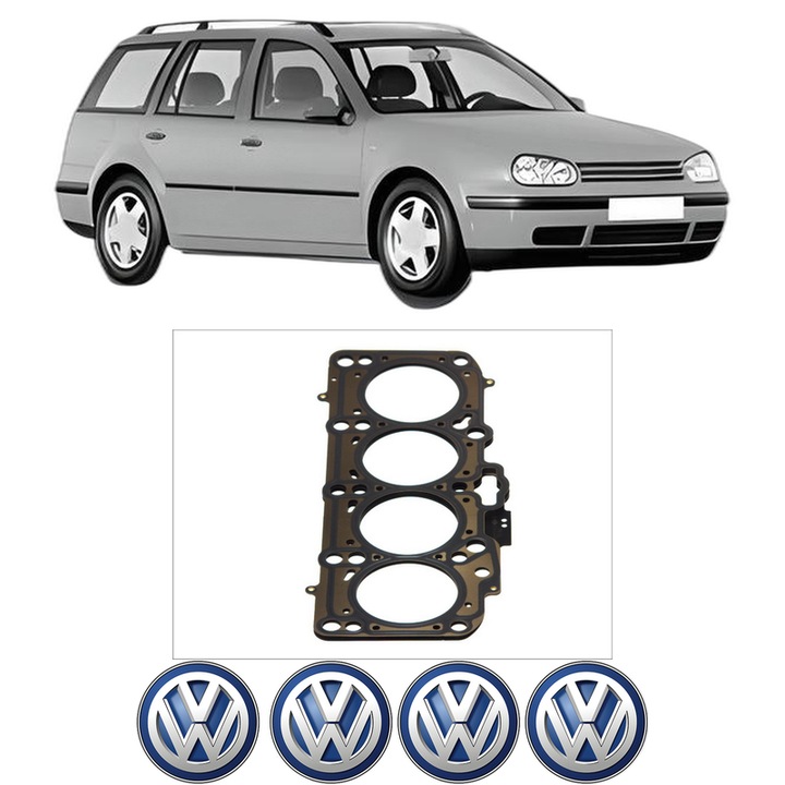 Garnitura chiuloasa Volkswagen GOLF IV Variant (1J5) 1.9 TDI 4motion din 2000-2006 KW 96 CP 130 CMC 1896, auto, Elring, 4x Stickere auto cu Volkswagen