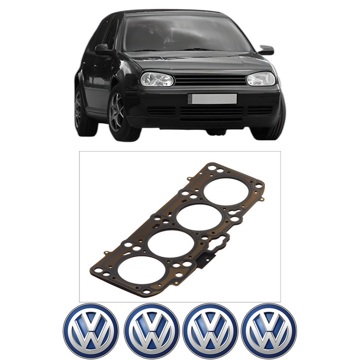 Garnitura chiuloasa Volkswagen GOLF IV Van (1J1) 1.9 TDI din 2001-2004 KW 96 CP 130 CMC 1896, auto, Elring, 4x Stickere auto cu Volkswagen