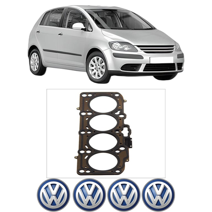 Garnitura chiuloasa Volkswagen GOLF PLUS V (5M1, 521) 2.0 TDI din 2005-2013 KW 100 CP 136 CMC 1968, auto, Elring, 4x Stickere auto cu Volkswagen
