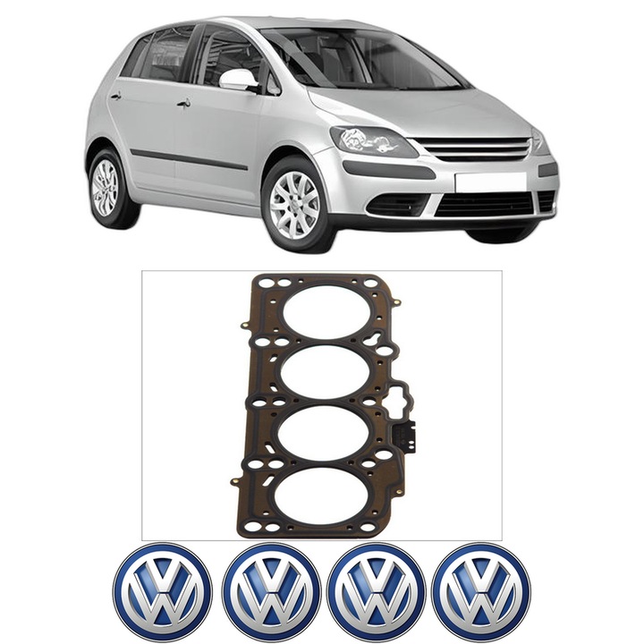 Garnitura chiuloasa Volkswagen GOLF PLUS V (5M1, 521) 2.0 TDI din 2005-2013 KW 100 CP 136 CMC 1968, auto, Elring, 4x Stickere auto cu Volkswagen