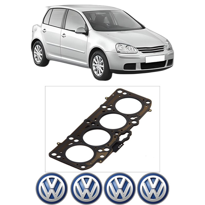 Garnitura chiuloasa Volkswagen GOLF V (1K1) 1.9 TDI din 2003-2008 KW 77 CP 105 CMC 1896, auto, Elring, 4x Stickere auto cu Volkswagen
