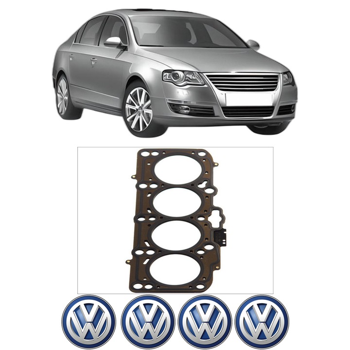 Garnitura chiuloasa Volkswagen PASSAT B6 (3C2) 2.0 TDI 16V 4motion din 2005-2010 KW 103 CP 140 CMC 1968, auto, Elring, 4x Stickere auto cu Volkswagen