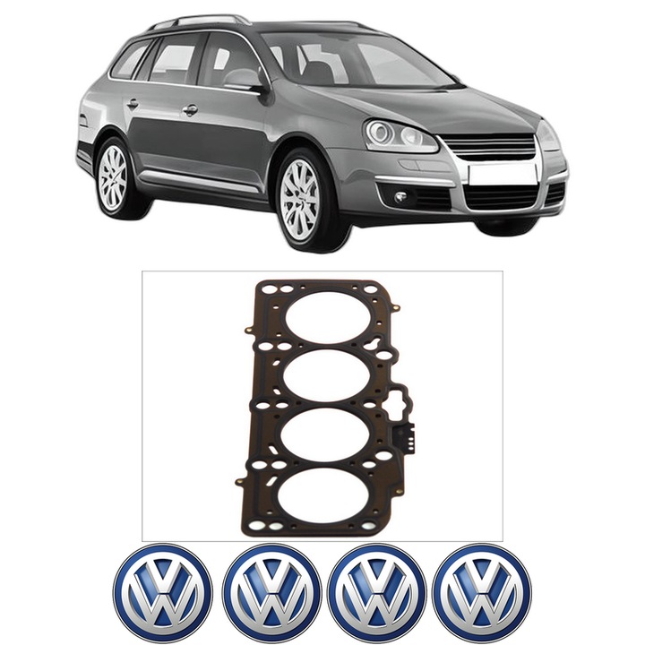 Garnitura chiuloasa Volkswagen GOLF V Variant (1K5) 2.0 TDI din 2007-2009 KW 100 CP 136 CMC 1968, auto, Elring, 4x Stickere auto cu Volkswagen