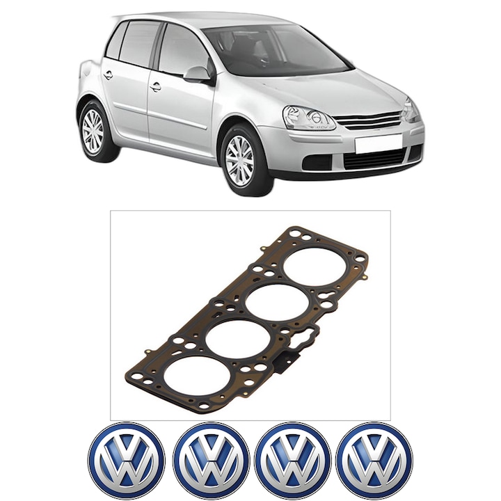 Garnitura chiuloasa Volkswagen GOLF V (1K1) 1.9 TDI 4motion din 2004-2008 KW 77 CP 105 CMC 1896, auto, Elring, 4x Stickere auto cu Volkswagen