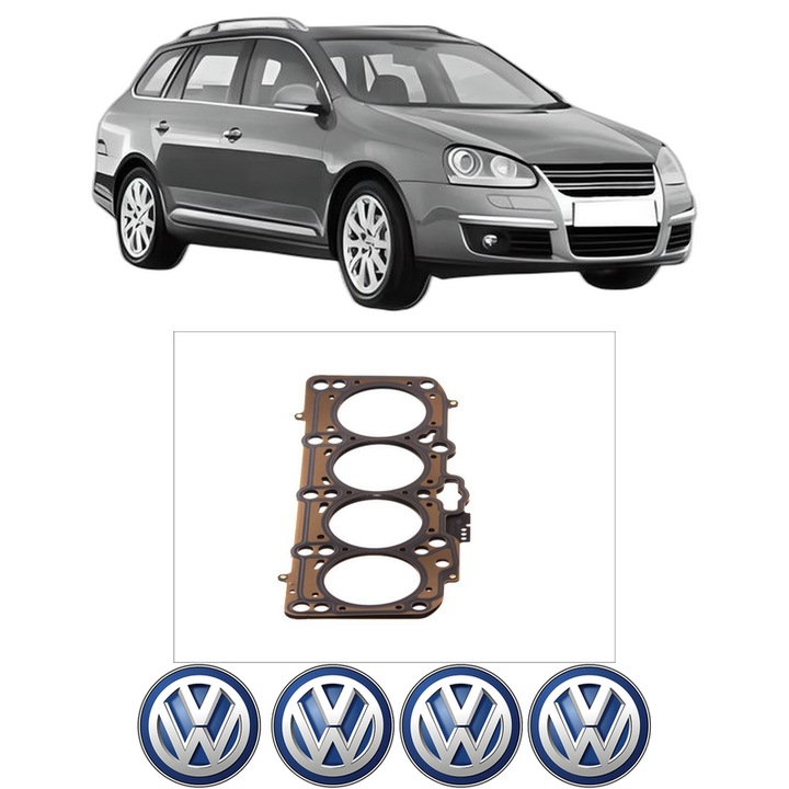 Garnitura chiuloasa Volkswagen GOLF V Variant (1K5) 2.0 TDI din 2007-2009 KW 103 CP 140 CMC 1968, auto, Elring, 4x Stickere auto cu Volkswagen