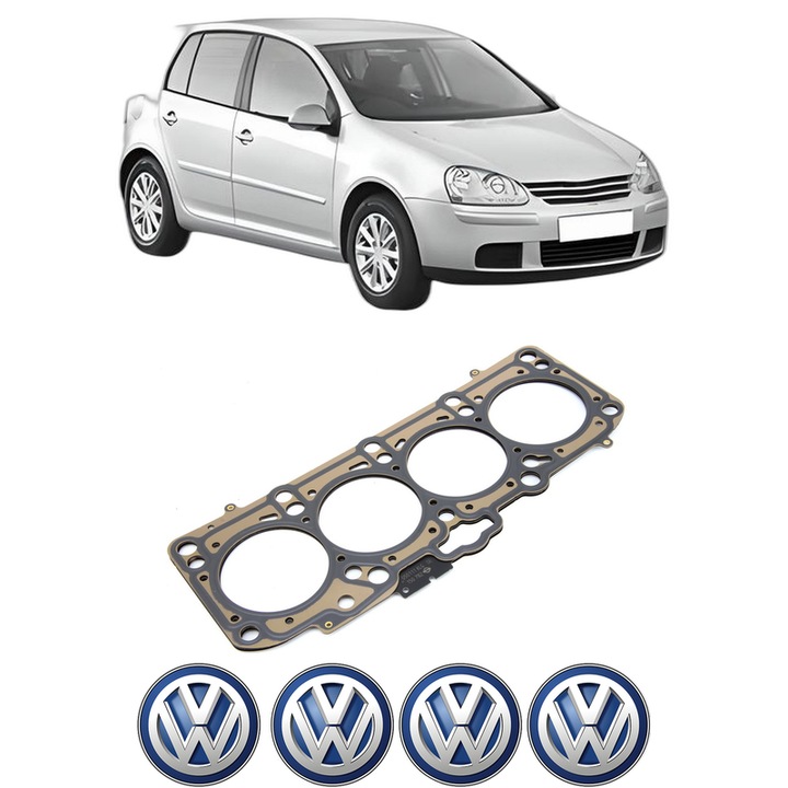 Garnitura chiuloasa Volkswagen GOLF V (1K1) 2.0 TDI 4motion din 2007-2008 KW 103 CP 140 CMC 1968, auto, Elring, 4x Stickere auto cu Volkswagen