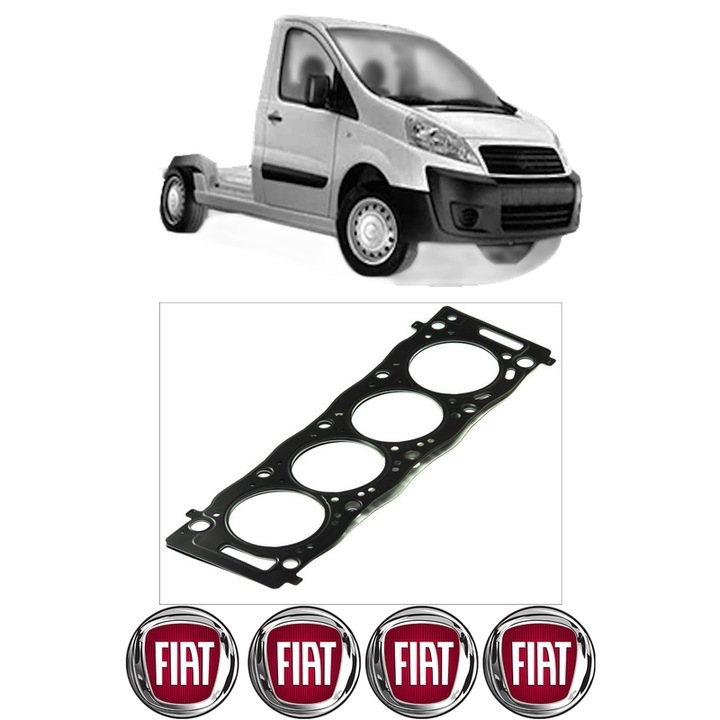 Garnitura chiuloasa FIAT SCUDO Platform/Chassis (270_, 272_) 2.0 D Multijet din 2007-2016 KW 88 CP 120 CMC 1997, auto, Elring, 4x Stickere auto cu FIAT