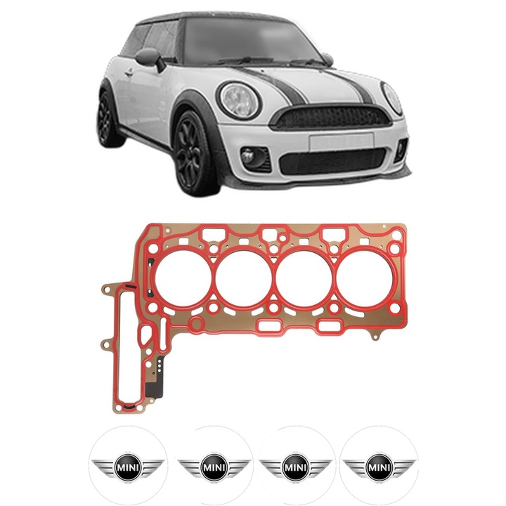 Garnitura chiuloasa MINI MINI CLUBMAN (F54) Cooper SD din 2015-2019 KW 120 CP 163 CMC 1995, auto, Elring, 4x Stickere auto cu MINI