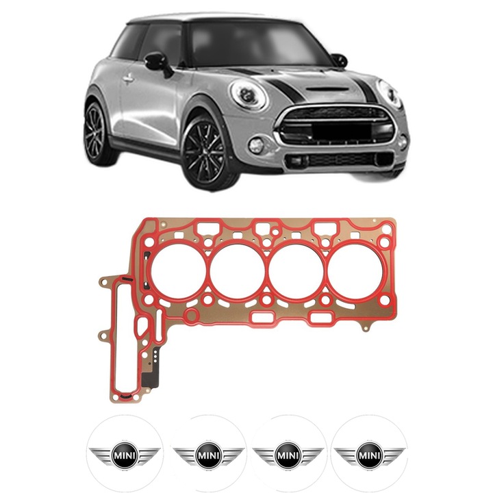 Garnitura chiuloasa MINI MINI (F56) Cooper SD din 2014 KW 120 CP 163 CMC 1995, auto, Elring, 4x Stickere auto cu MINI