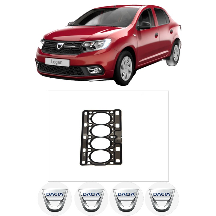 Garnitura chiuloasa DACIA LOGAN II 1.2 din 2015 KW 54 CP 73 CMC 1149, auto, Elring, 4x Stickere auto cu DACIA