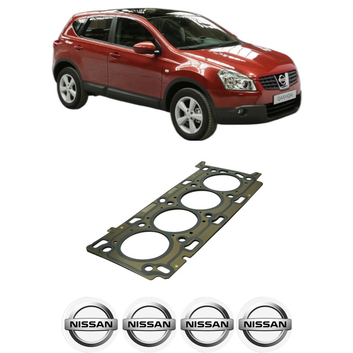 Garnitura chiuloasa NISSAN QASHQAI +2 (JJ10E) 2.0 dCi All-wheel Drive din 2008-2013 KW 110 CP 150 CMC 1995, auto, Elring, 4x Stickere auto cu NISSAN