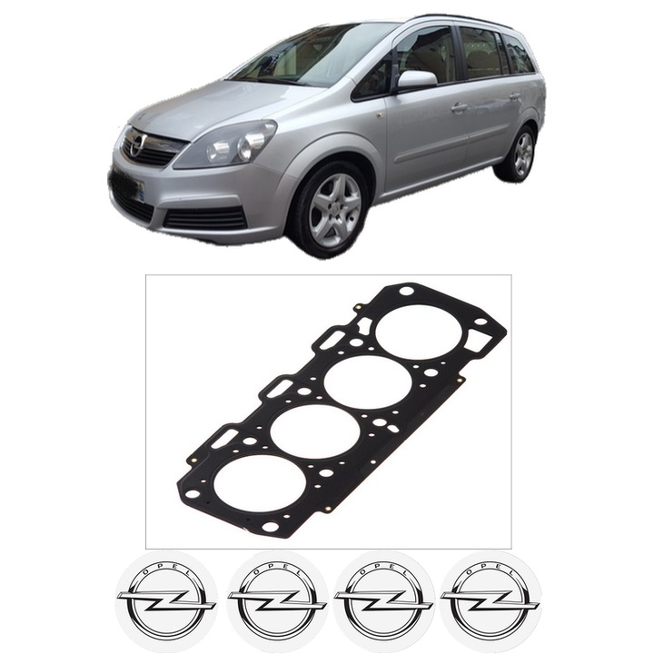 Garnitura chiuloasa OPEL ZAFIRA B Box Body/MPV (A05) 1.9 CDTI VAN (M75) din 2005-2015 KW 88 CP 120 CMC 1910, auto, Elring, 4x Stickere auto cu OPEL
