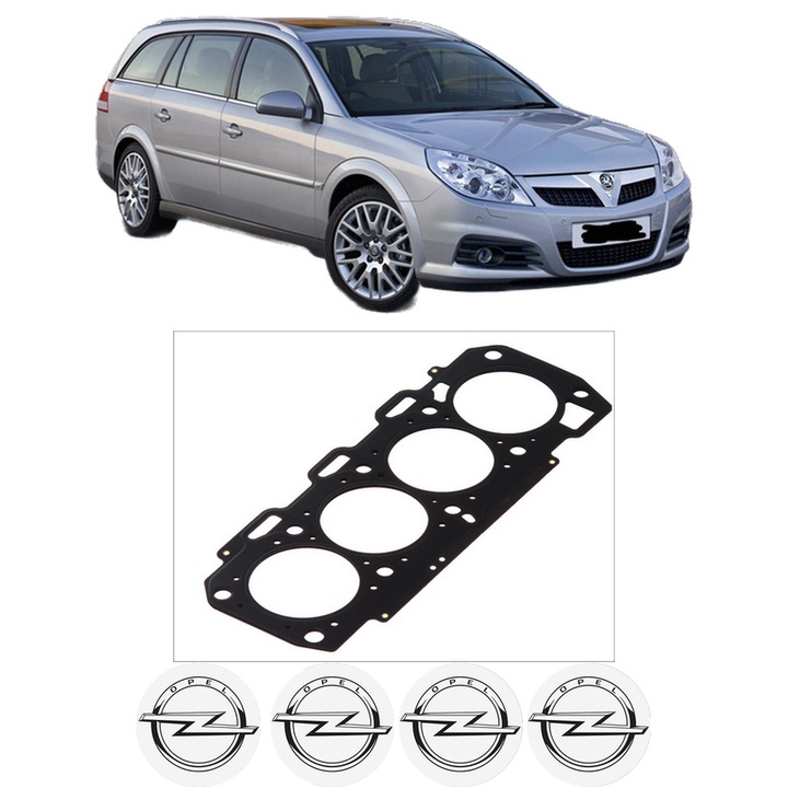 Garnitura chiuloasa OPEL VECTRA C Estate (Z02) 1.9 CDTI (F35) din 2004-2009 KW 88 CP 120 CMC 1910, auto, Elring, 4x Stickere auto cu OPEL