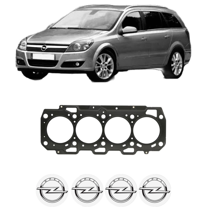 Garnitura chiuloasa OPEL ASTRA H Estate (A04) 1.9 CDTI 16V (L35) din 2004-2010 KW 88 CP 120 CMC 1910, auto, Elring, 4x Stickere auto cu OPEL