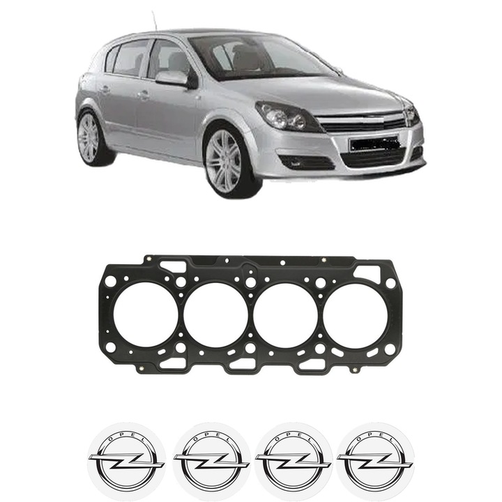 Garnitura chiuloasa OPEL ASTRA H (A04) 1.9 CDTI 16V (L48) din 2004-2010 KW 88 CP 120 CMC 1910, auto, Elring, 4x Stickere auto cu OPEL