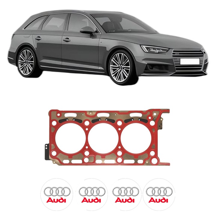Garnitura chiuloasa AUDI A4 B9 Avant (8W5, 8WD) 3.0 TDI quattro din 2015-2018 KW 160 CP 218 CMC 2967, auto, Elring, 4x Stickere auto cu AUDI
