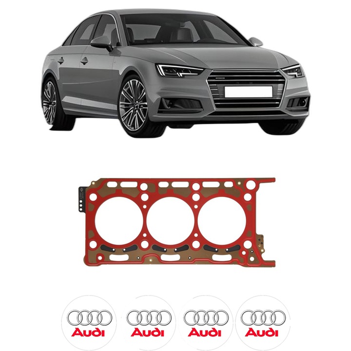 Garnitura chiuloasa AUDI A4 B9 (8W2, 8WC) 3.0 TDI quattro din 2015-2018 KW 200 CP 272 CMC 2967, auto, Elring, 4x Stickere auto cu AUDI