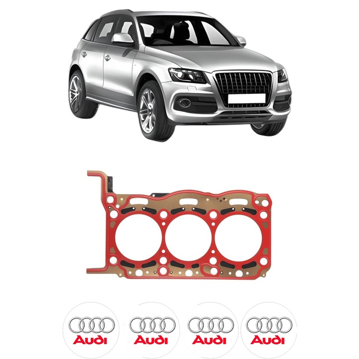 Garnitura chiuloasa AUDI Q5 Van (8RB) 3.0 SQ5 TDI quattro din 2015-2017 KW 250 CP 340 CMC 2967, auto, Elring, 4x Stickere auto cu AUDI