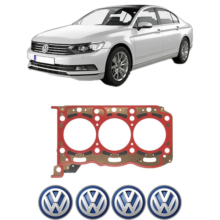 Garnitura chiuloasa Volkswagen PASSAT B8 (3G2, CB2) 2.0 TDI din 2020-2024 KW 147 CP 200 CMC 1968, auto, Elring, 4x Stickere auto cu Volkswagen