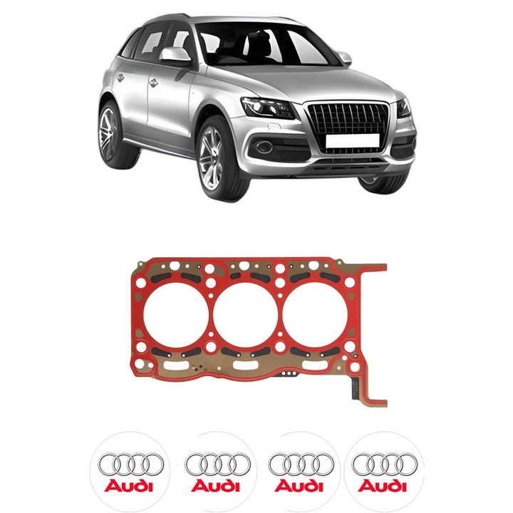 Garnitura chiuloasa AUDI Q5 Van (8RB) 3.0 SQ5 TDI quattro din 2015-2017 KW 250 CP 340 CMC 2967, auto, Elring, 4x Stickere auto cu AUDI
