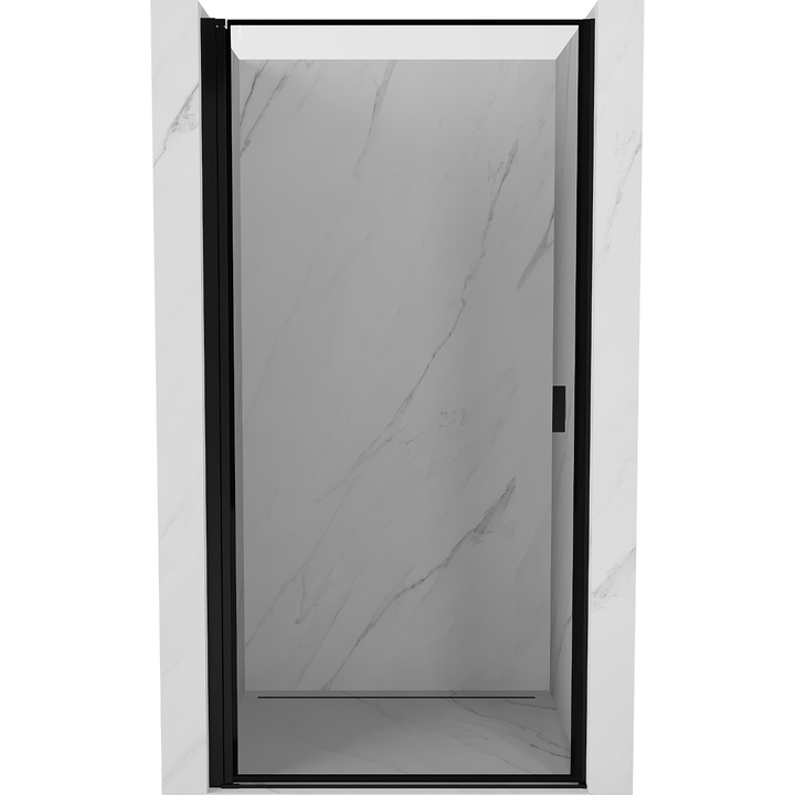 Mexen Mist-B usi de dus batante stanga 80 cm, rama neagra, negru - 8A2-080-000-70-70-L