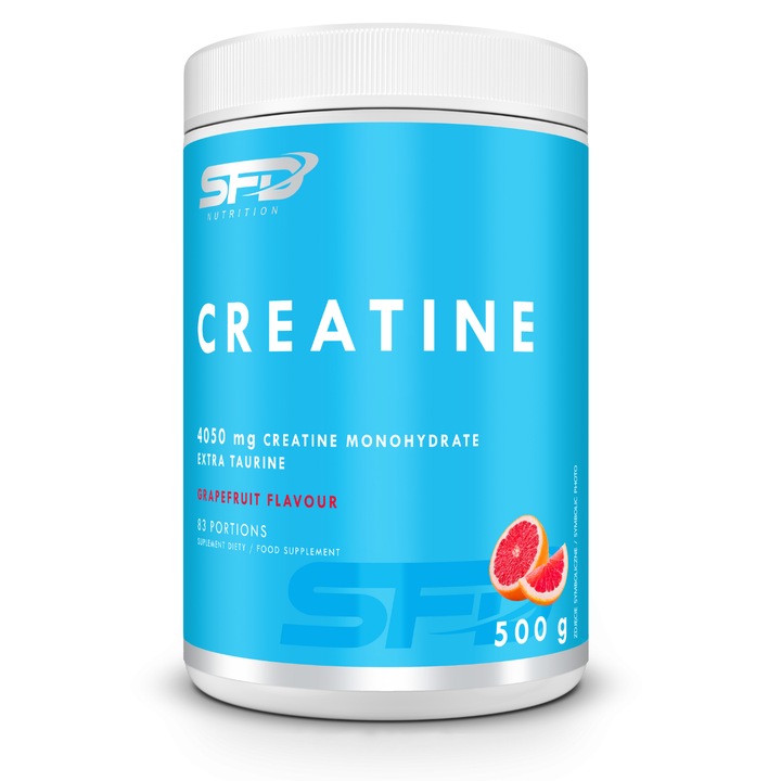 Creatina Monohidrata, SFD Creatine, 500g, aroma Grapefruit, Creatina Pudra, pudra pentru dezvoltare masa musculara