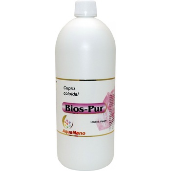 Cupru coloidal, AquaNano Bios-Pur, 10ppm, flacon PE, 1000ml Cupru coloidal, AquaNano Bios-Pur, 10ppm, flacon PE, 1000ml