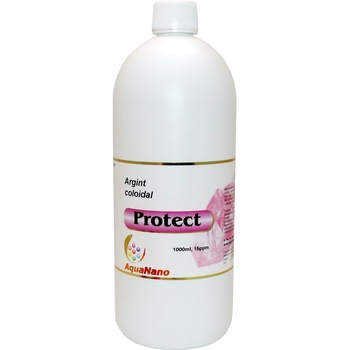 Argint coloidal, AquaNano Protect, 15ppm, flacon PE, 1000ml Argint coloidal, AquaNano Protect, 15ppm, flacon PE, 1000ml