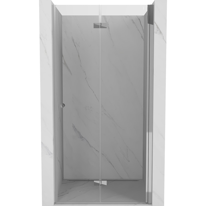 Porta dus plianta dreapta Mexen Mist-F 105 cm, transparent, crom - 8A6-105-000-01-00-P