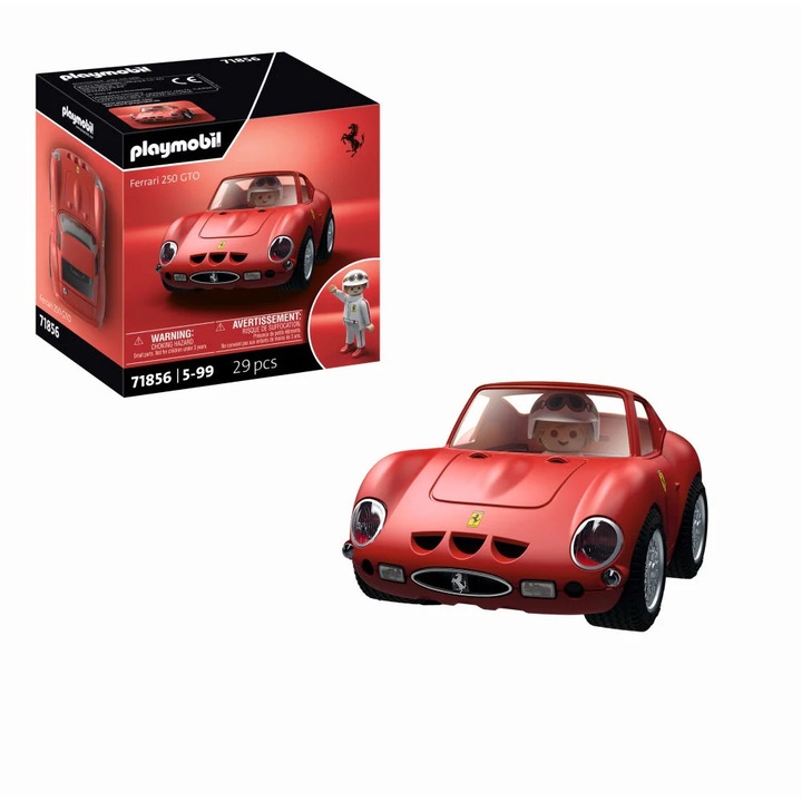 Playmobil Ferrari 250 GTO gyűjtői autó, piros, 1 figura mellékelve