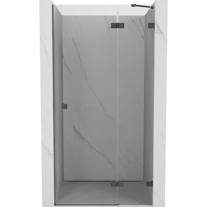 Декоративна врата за душ Mexen Lunar 105 см, прозрачна, сив месинг - 834-105-000-66-00-P