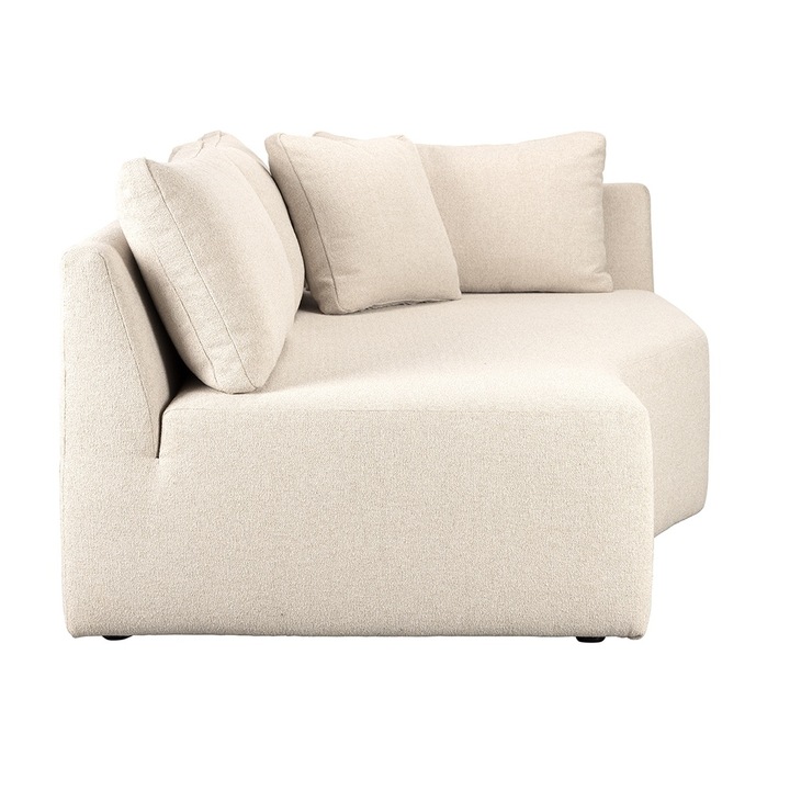 Canapea modulara bej nisipiu din textil pentru 1 persoana Prosper Left S Zuiver