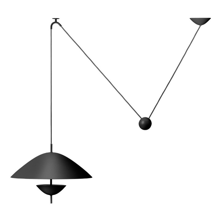 Lustra neagra din metal cu 3 becuri Lod Ferm Living