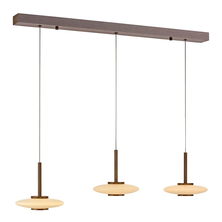 Lustra maro inchis din sticla cu 6 LED-uri Pure Vitrum Zuma Line