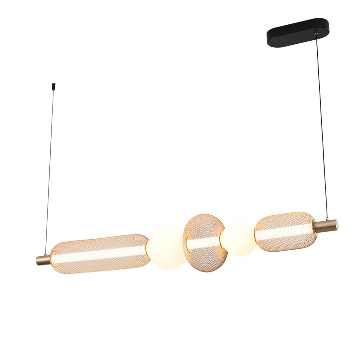 Златна/черна метална лампа Sarr Zuma Line