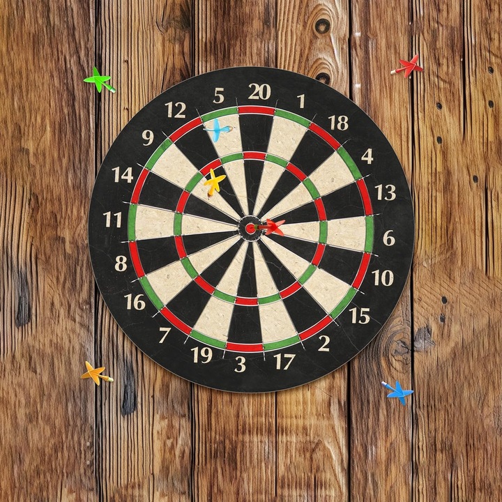 Protectie Perete KEAGAN pentru Darts, 30x30 cm, Autocolant, Model Lemn, Felt Durabil, Silentios