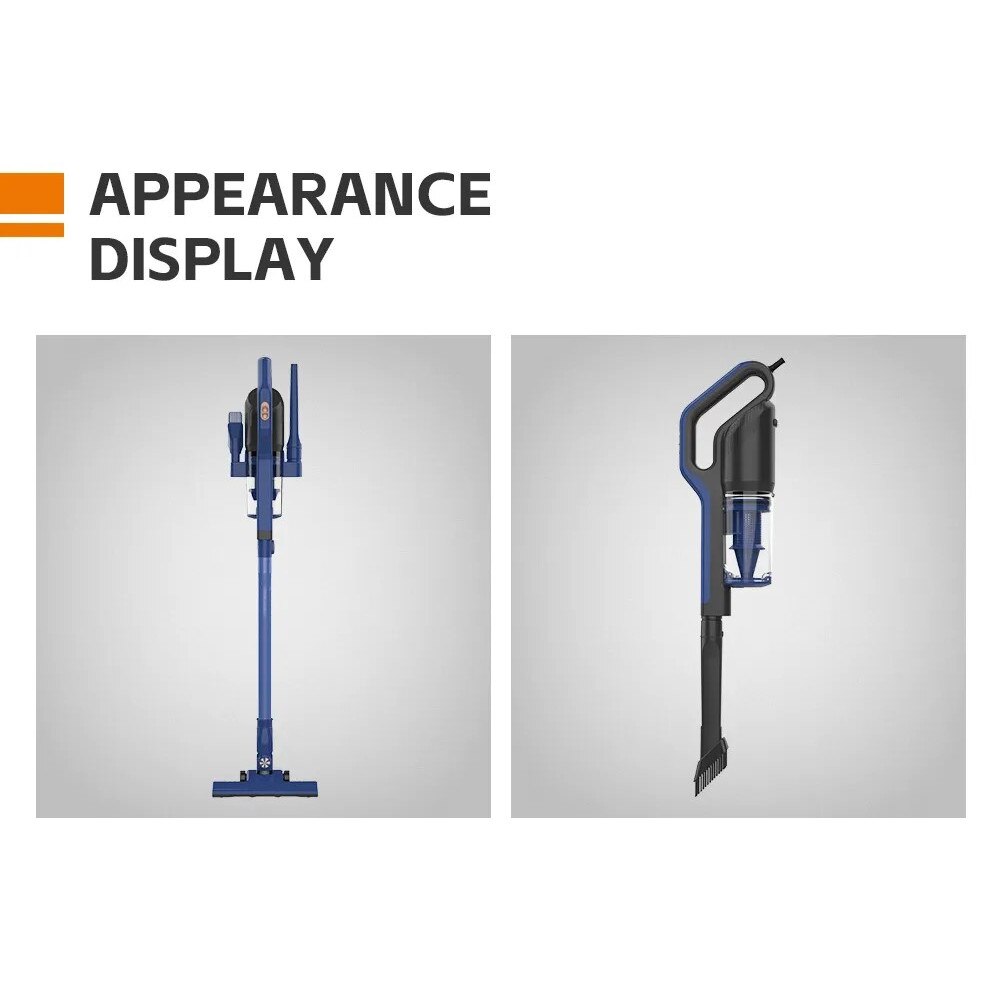 Aspirator portabil, 600W, 0.8L, autonomie 60 minute, albastru