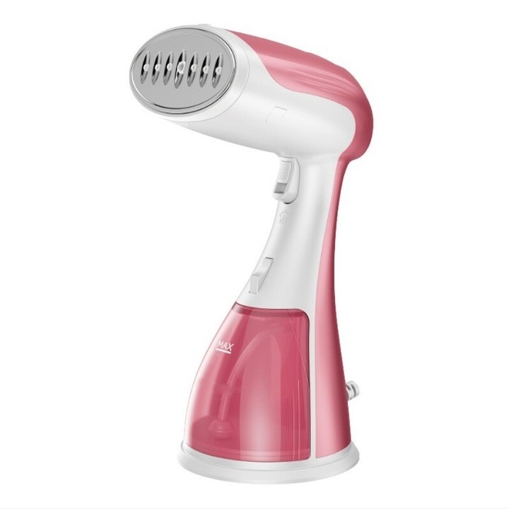 Fier de calcat cu abur, 1500W, 300 ml, incalzire rapida, alb/roz