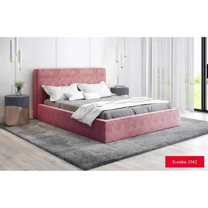 Pat roz din catifea 160x200 cm Totti Eureka FURPOL