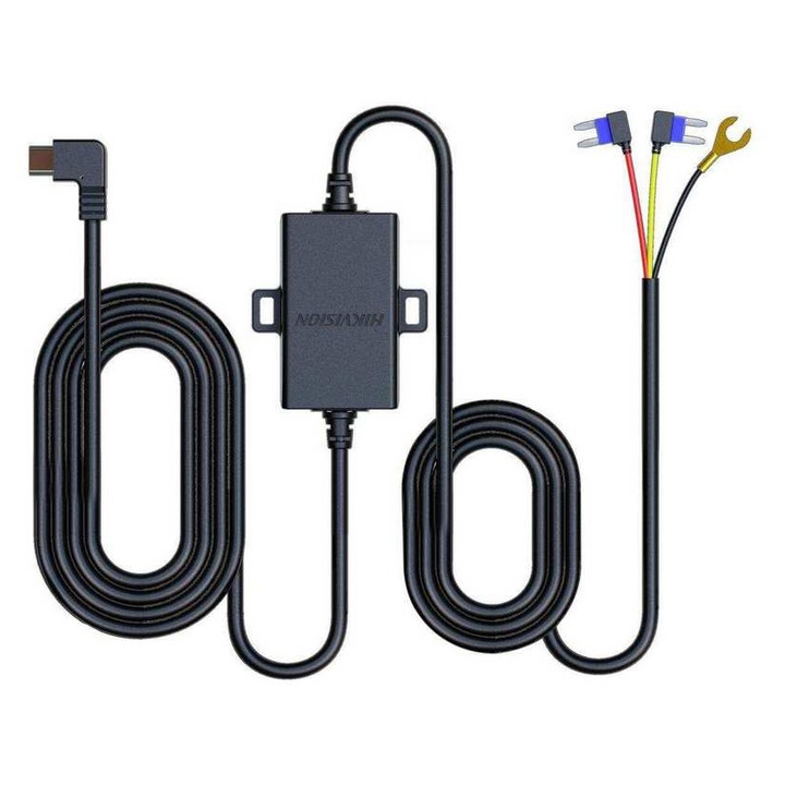Cablu alimentare camera auto Hikvision AE-DF7351-TypeC-N6PRO, 1.3- 2.1m, 12-24 V DC 5V, Type C