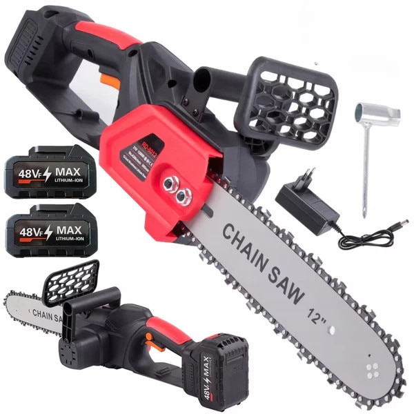 Drujba electrica cu lant 12 inch, cu 2 Acumulatori, 48V, Lithium