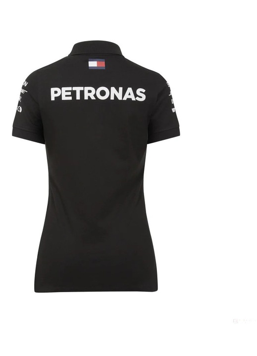 Tricou de Dama cu Guler, Mercedes echipa, Negru, 2018 S