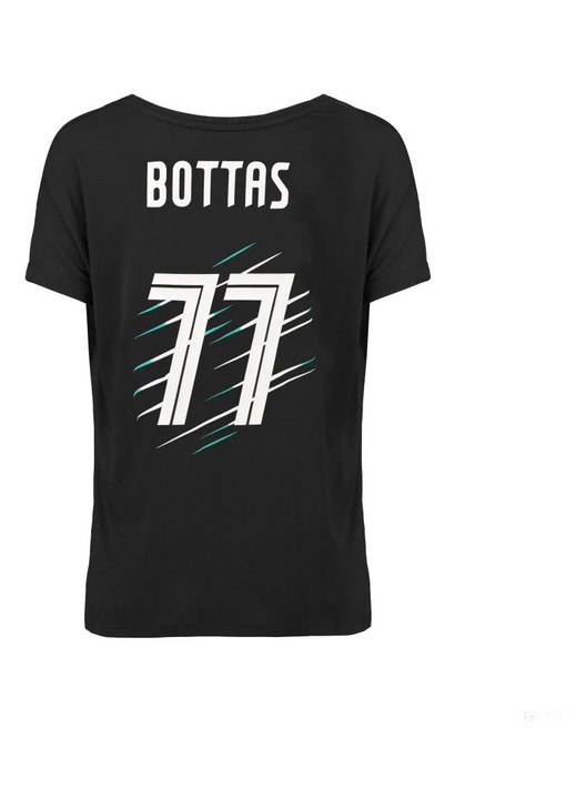 Tricou de Dama Mercedes Valtteri Bottas, Valtteri 77, Negru, 2018 M