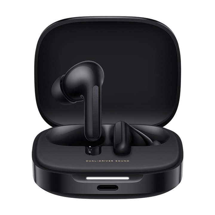 Xiaomi Redmi Buds 6 – Vezeték Nélküli Bluetooth Fülhallgató, Dupla Meghajtó, Magával Ragadó Hangzás, 49 Db Aktív Zajszűrés, Akkumulátor-üzemidő Akár 10H+42H, IP54, Fekete