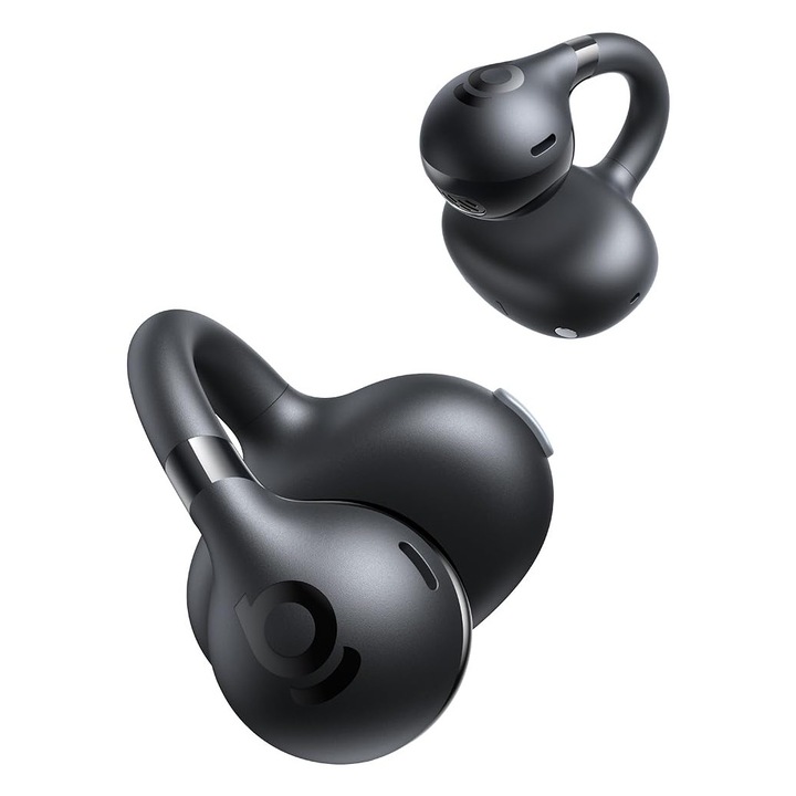 Слушалки Baseus Bc1 Open Ear, щипка за уши с впечатляващ звук, Adaptive Bass Boost, Bluetooth 6.0, шумопотискане при разговори, IP55, 38 часа батерия, леки слушалки - междузвездно черно