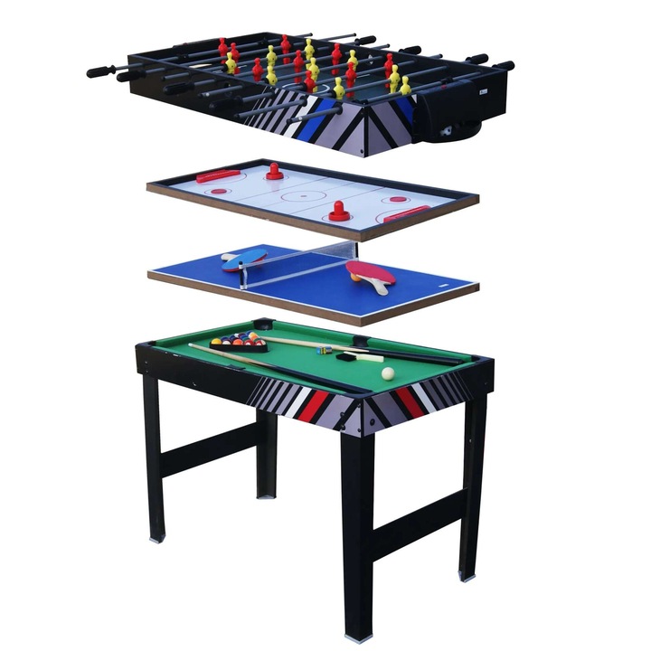 Set 2 Manere de Inlocuire pentru Mesa de Foosball, PVC, Negru, 8.50x3.00x3.00cm