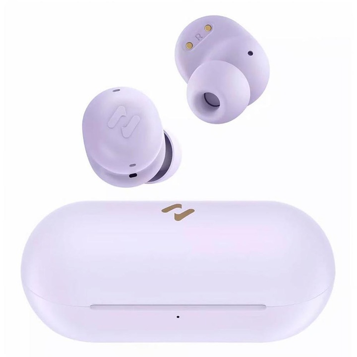 Havit TW969 Lite vezeték nélküli Bluetooth 5.4 TWS In-Ear fülhallgató mikrofonnal, lila