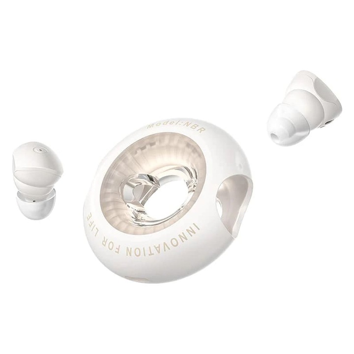 Casti Adaptive True Wireless, Bluetooth 5.3, IPX4, Hi-Fi hang, Type-C, C77, Szilícium, Vention Tiny T17 NBRN0, C77, Szilícium, Bézs